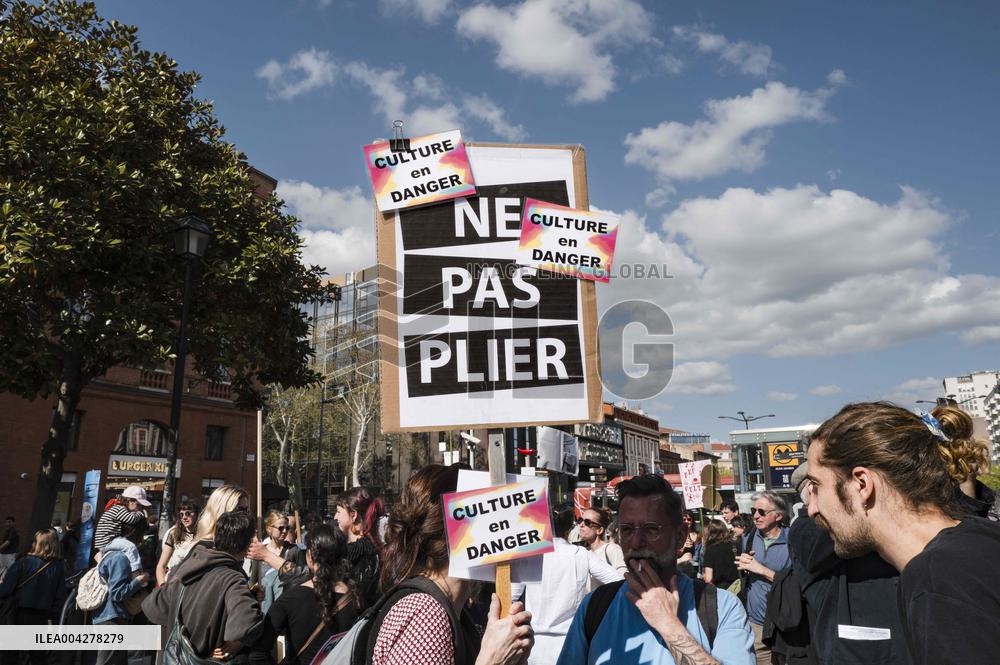 Demonstration Artists Against Precarity in Toulouse