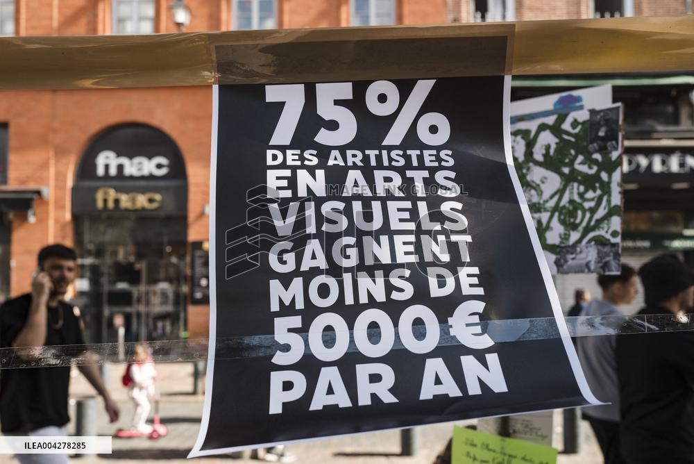 Demonstration Artists Against Precarity in Toulouse