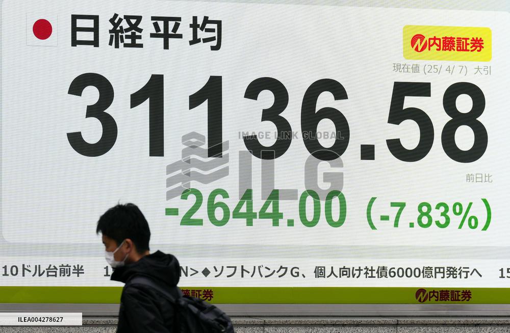 Tokyo stocks nosedive