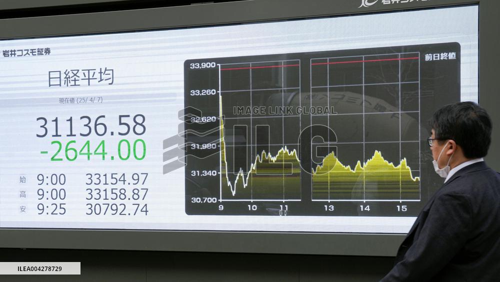 Tokyo stocks nosedive