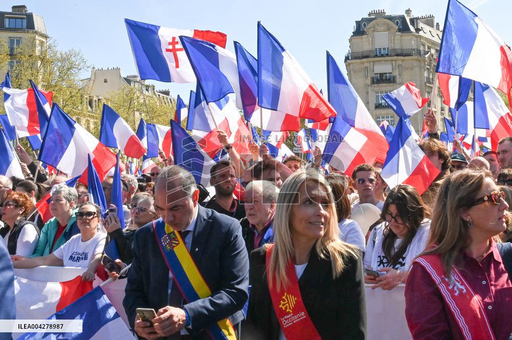Rally in Support of Marine Le Pen - Paris