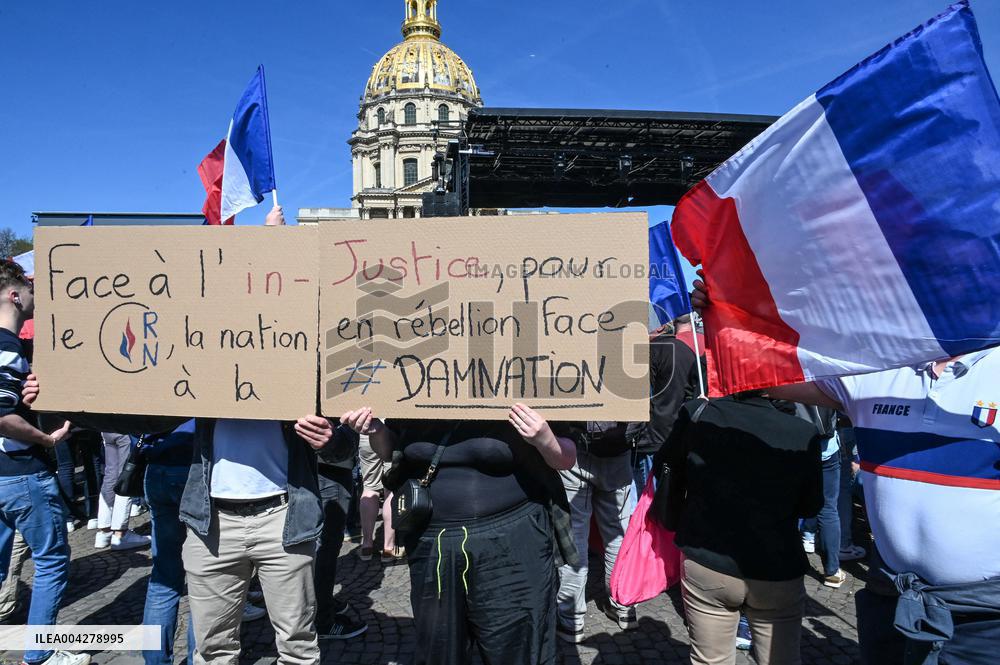 Rally in Support of Marine Le Pen - Paris