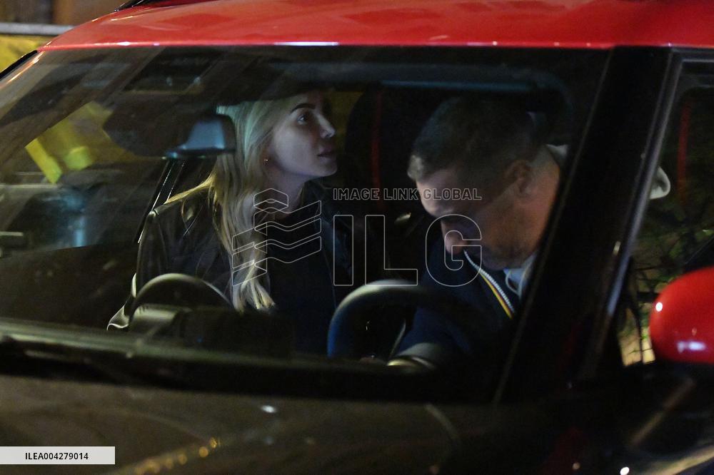 Francesco Totti Dines with Noemi and Cristian in Rome - Italy
