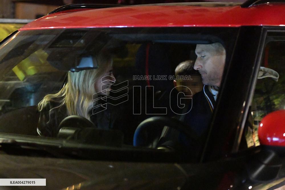 Francesco Totti Dines with Noemi and Cristian in Rome - Italy