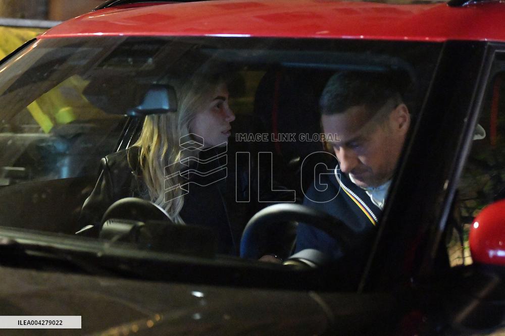 Francesco Totti Dines with Noemi and Cristian in Rome - Italy