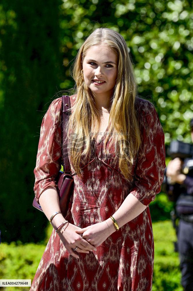 Princess Amalia Of The Netherlands Unveils A Plaque - Madrid