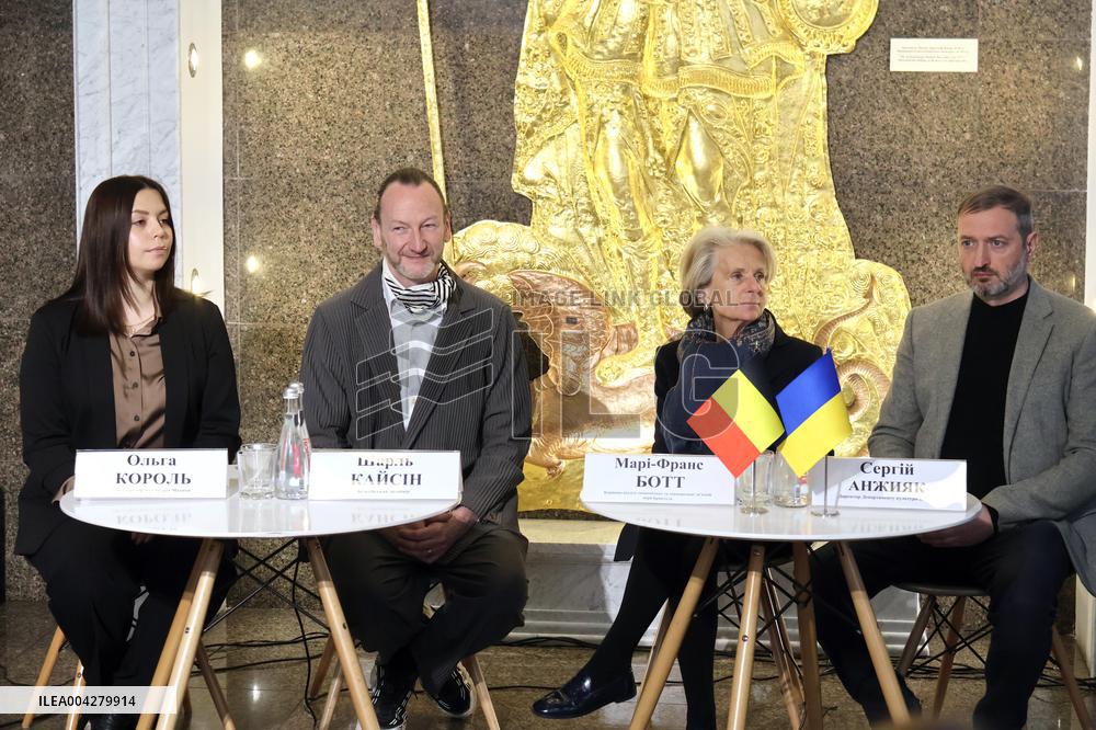 News conference on Origami for Ukraine charity project in Kyiv