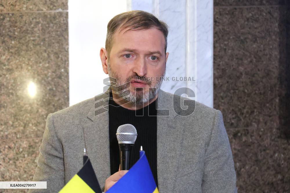 News conference on Origami for Ukraine charity project in Kyiv