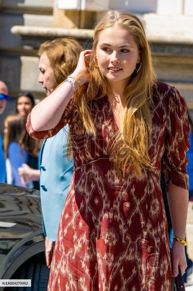 Princess Amalia Of The Netherlands Unveils A Plaque - Madrid