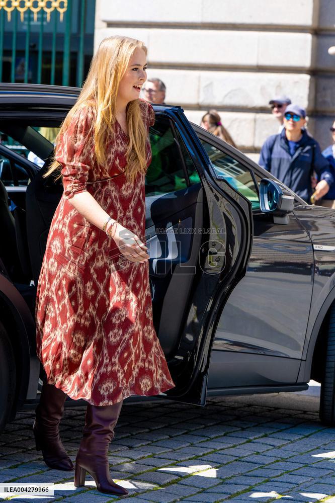 Princess Amalia Of The Netherlands Unveils A Plaque - Madrid