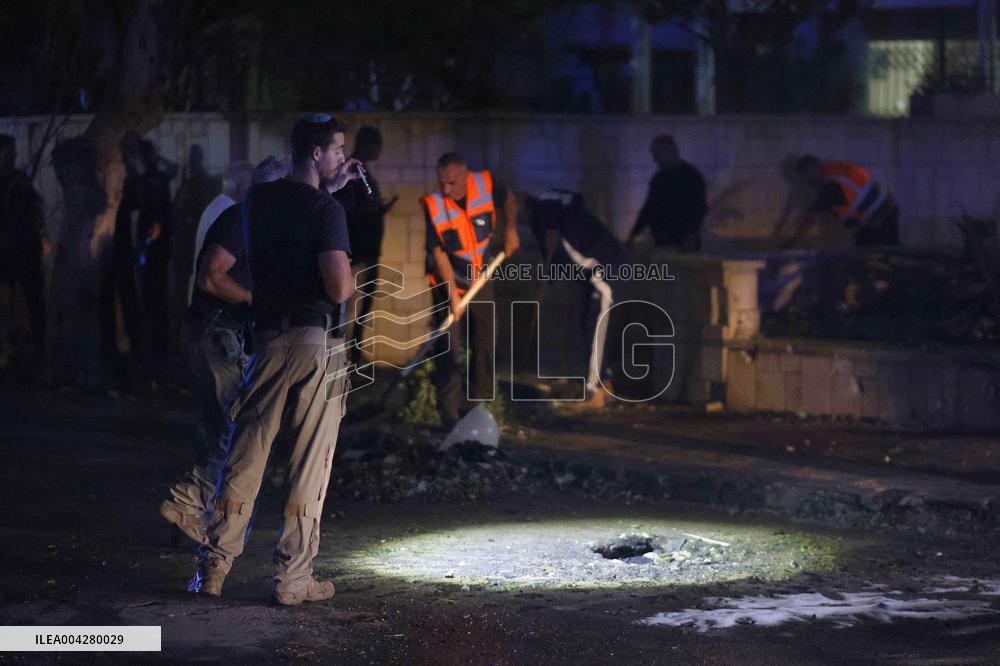 Hamas rocket attack in Ashkelon