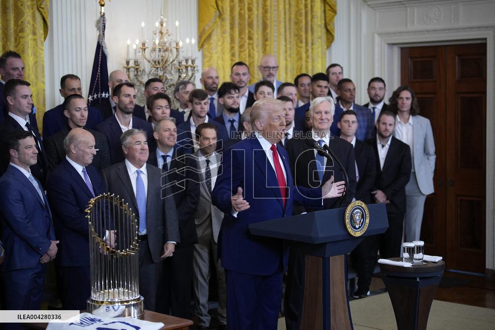 Donald Trump welcomes Los Angeles Dodgers - Washington