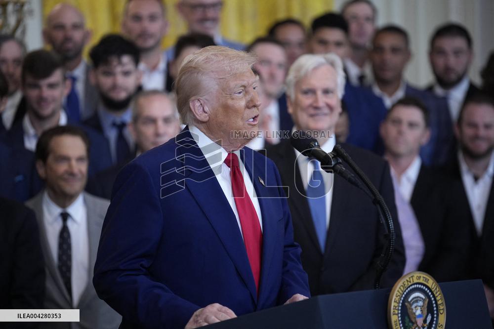 Donald Trump welcomes Los Angeles Dodgers - Washington