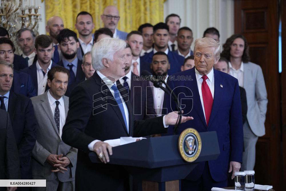 Donald Trump welcomes Los Angeles Dodgers - Washington