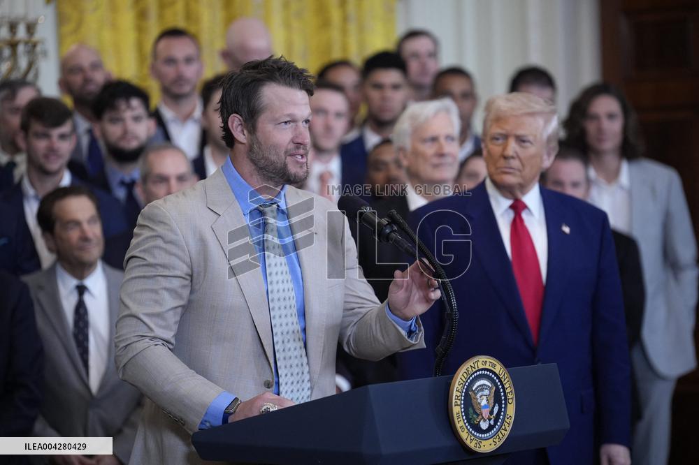Donald Trump welcomes Los Angeles Dodgers - Washington