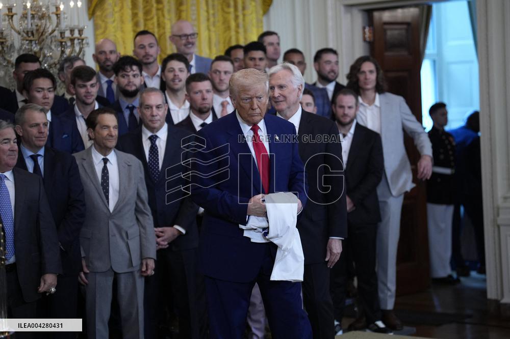 Donald Trump welcomes Los Angeles Dodgers - Washington