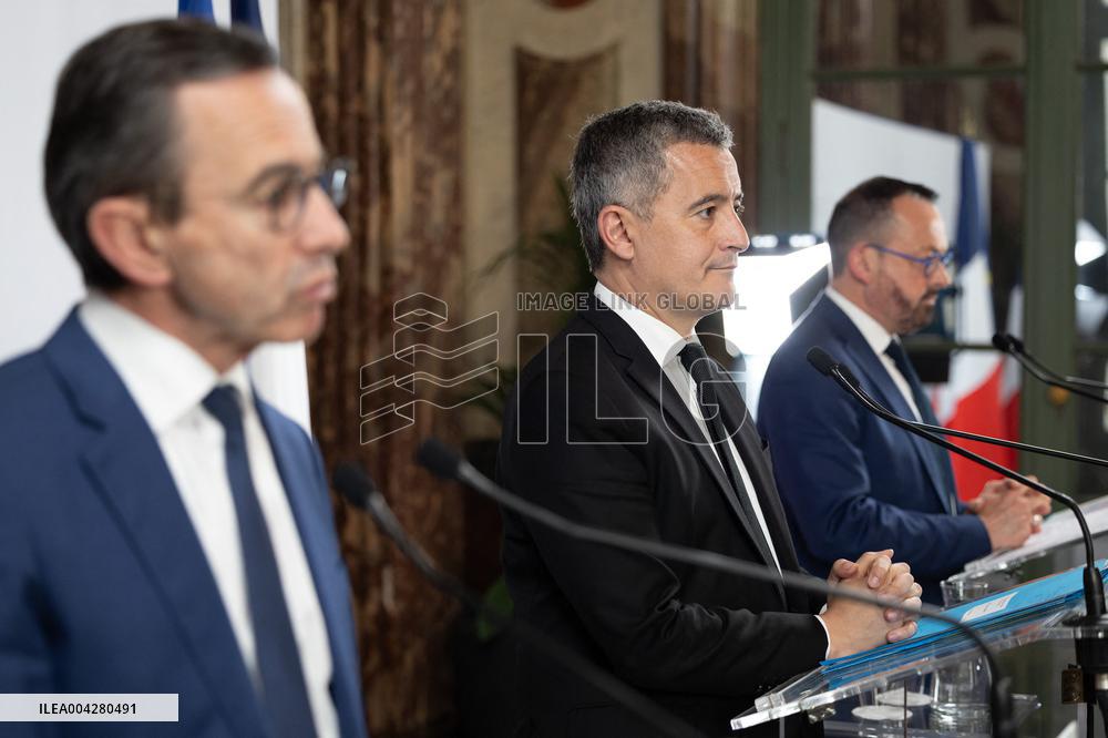 Press conference on the creation of high-security prisons - Paris