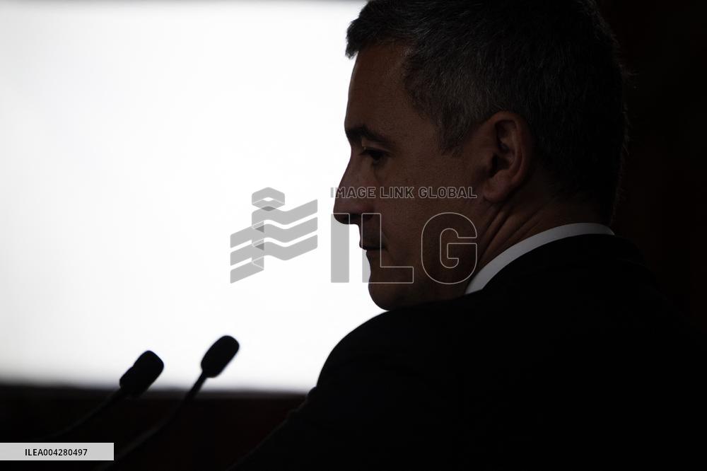 Press conference on the creation of high-security prisons - Paris