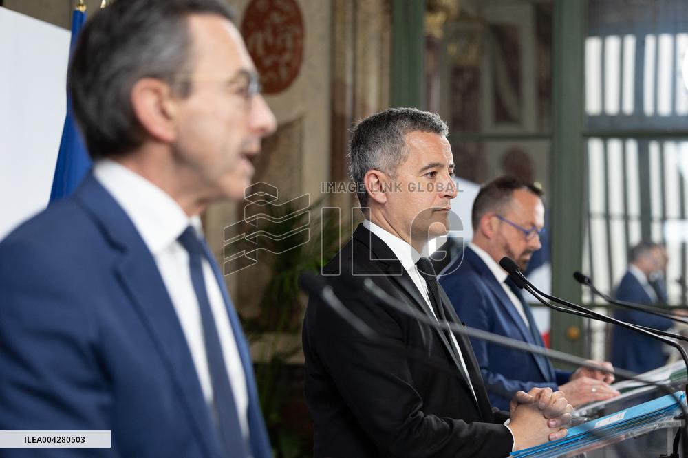 Press conference on the creation of high-security prisons - Paris