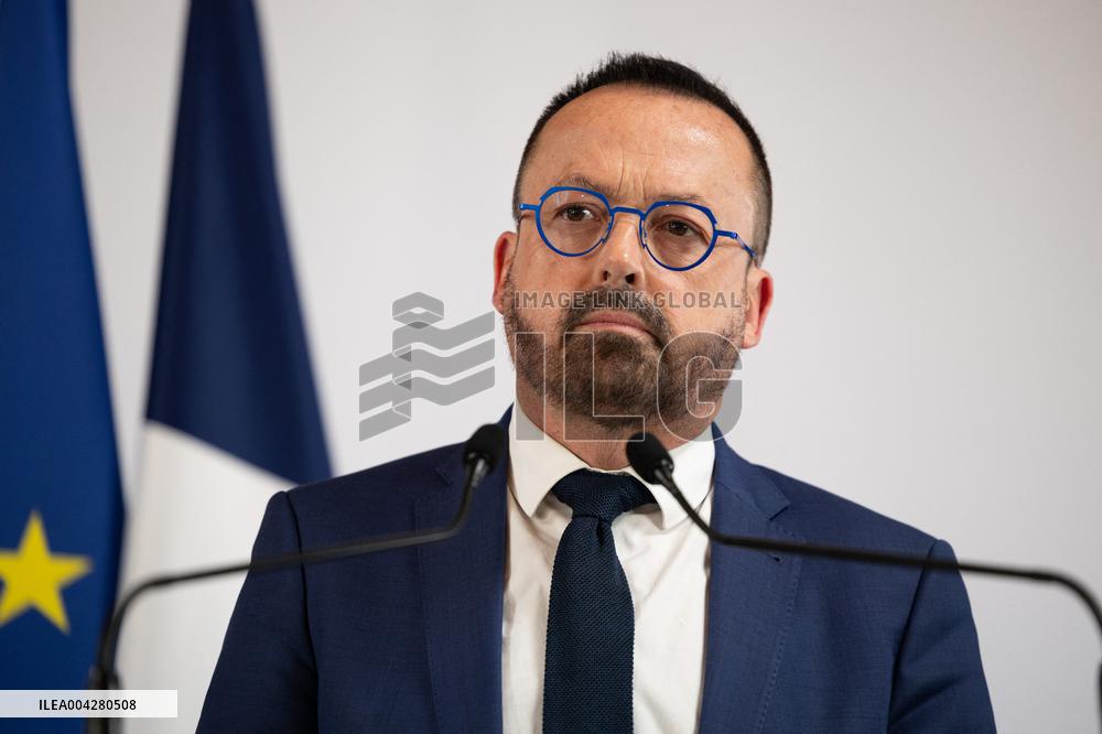 Press conference on the creation of high-security prisons - Paris