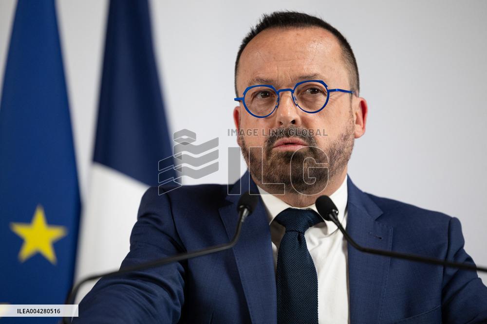 Press conference on the creation of high-security prisons - Paris