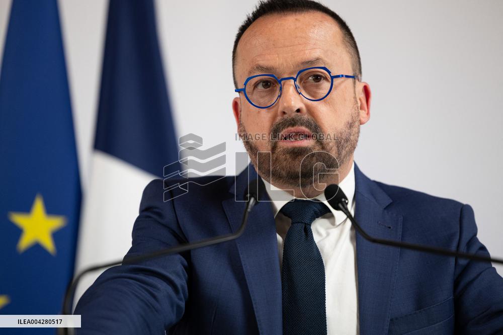 Press conference on the creation of high-security prisons - Paris