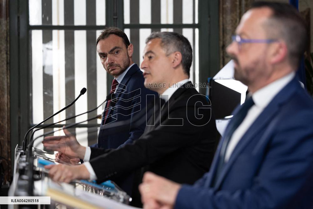 Press conference on the creation of high-security prisons - Paris