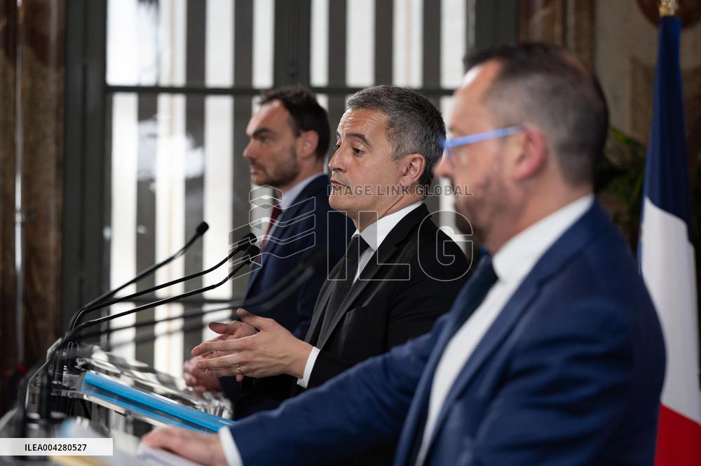 Press conference on the creation of high-security prisons - Paris