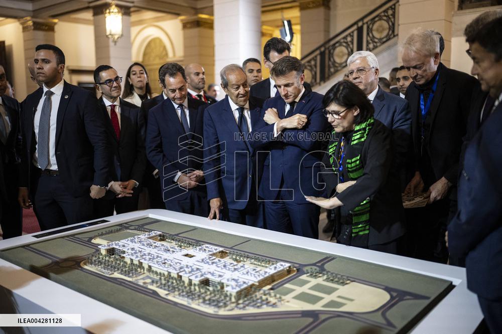 President Macron Visits Cairo University - Egypt
