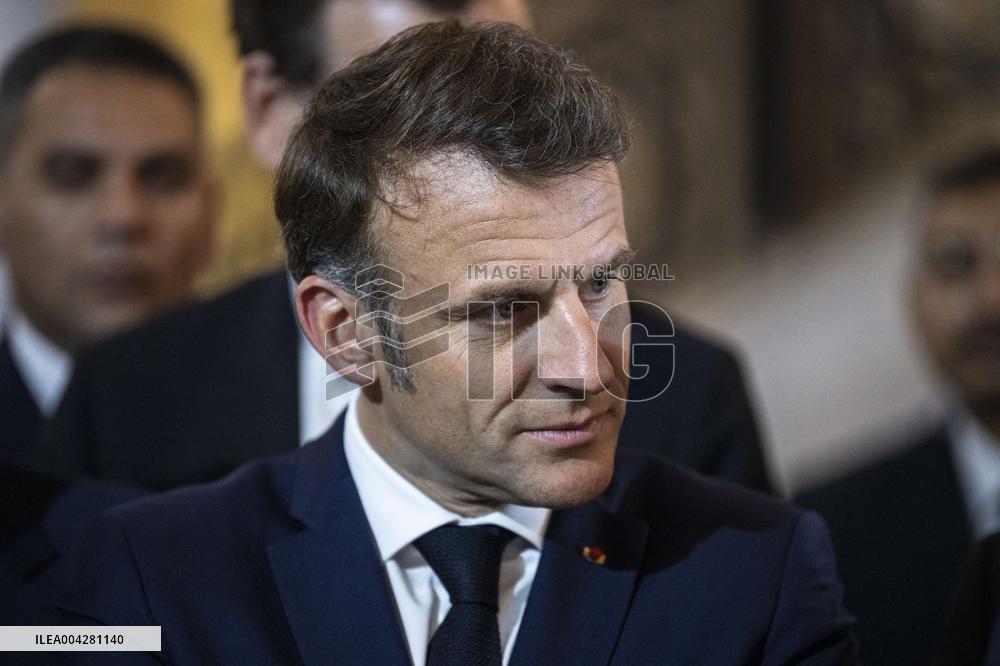 President Macron Visits Cairo University - Egypt