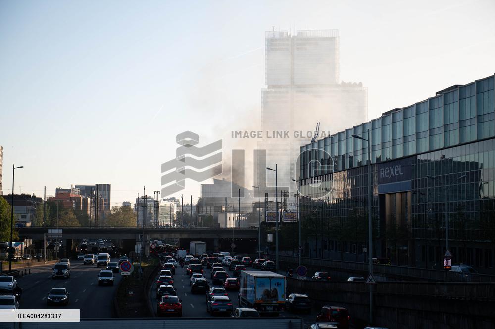 Aftermath of The Fire at The Recycling Plant - Paris