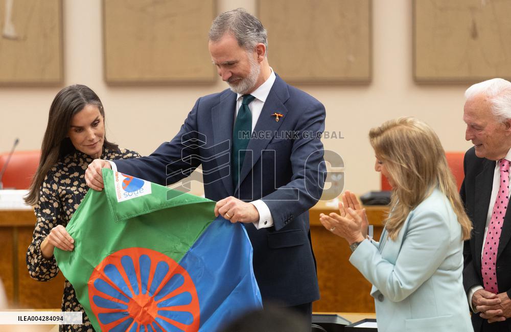The King and Queen of Spain preside over the commemoration of the 600th anniversary of the arrival of the gypsy people in Spain