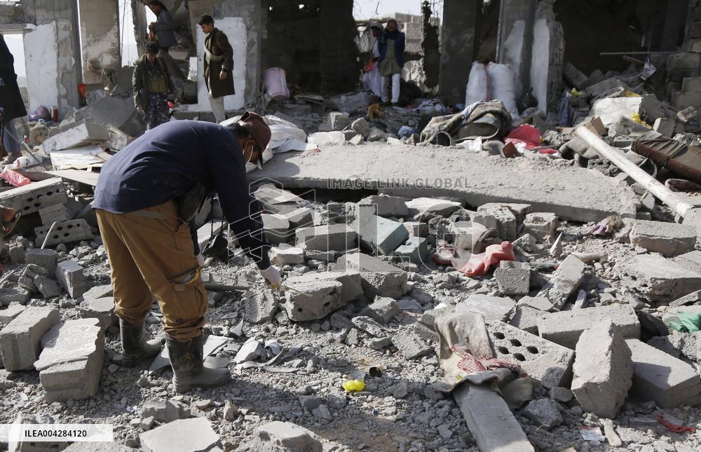 US Airstrikes In Sanaa - Yemen