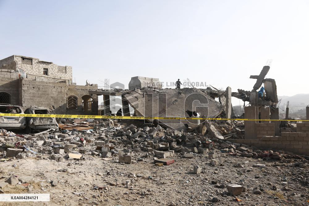 US Airstrikes In Sanaa - Yemen
