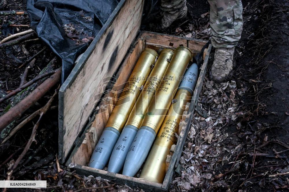 Artillery unit of Ukraines 108th Territorial Defence Brigade in Zaporizhzhia region
