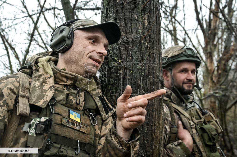 Artillery unit of Ukraines 108th Territorial Defence Brigade in Zaporizhzhia region