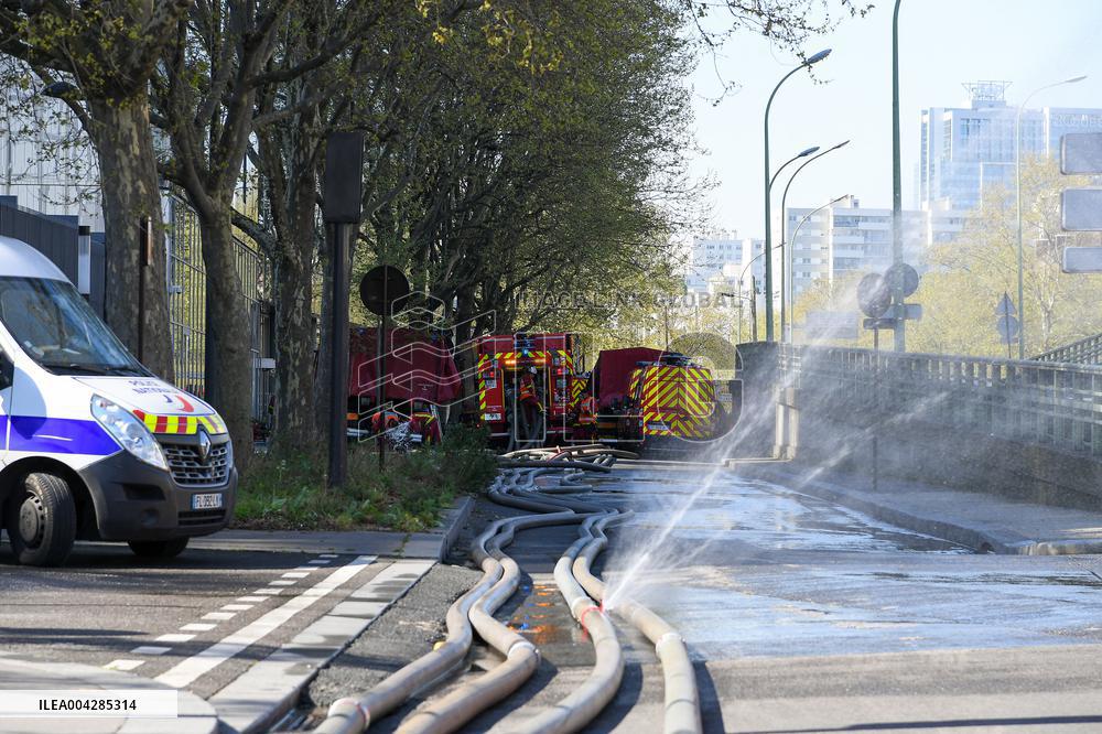 Aftermath of The Fire at The Recycling Plant - Paris