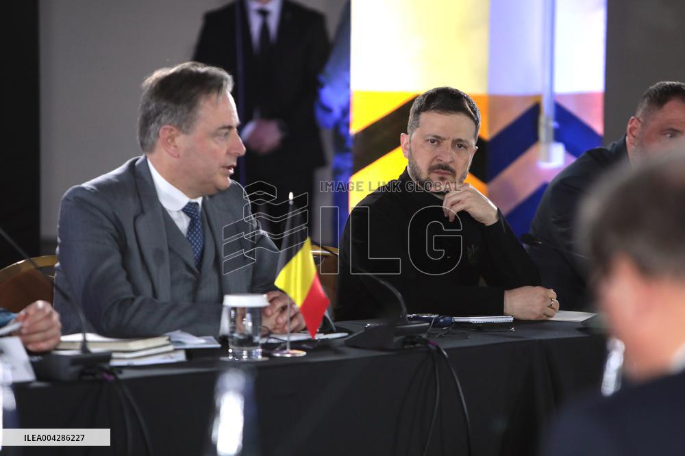 Volodymyr Zelenskyy and Bart De Wever meet representatives of Ukrainian and Belgian defence industries