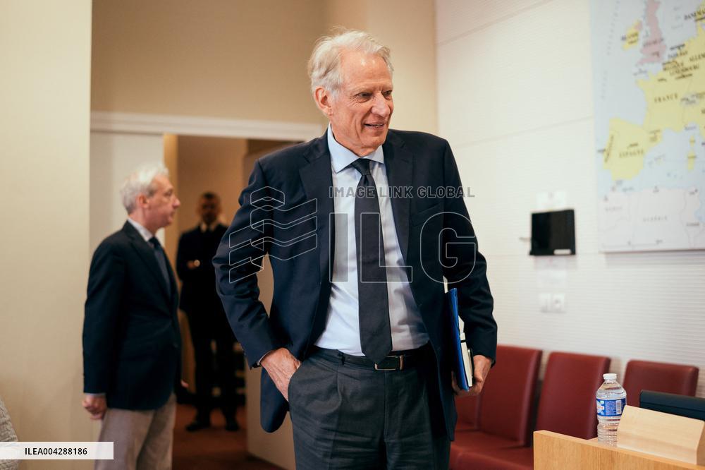 Dominique De Villepin at a foreign affairs committee - Paris AJ