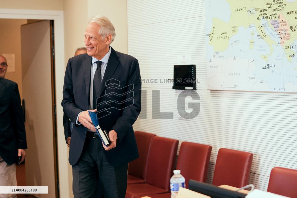 Dominique De Villepin at a foreign affairs committee - Paris AJ