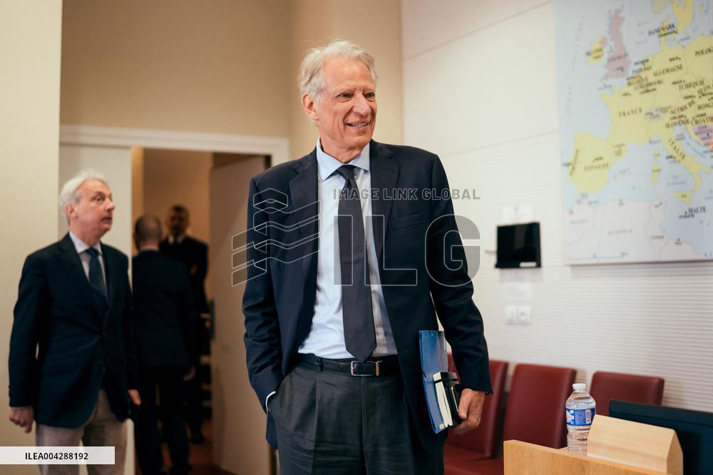 Dominique De Villepin at a foreign affairs committee - Paris AJ