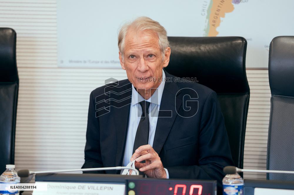 Dominique De Villepin at a foreign affairs committee - Paris AJ