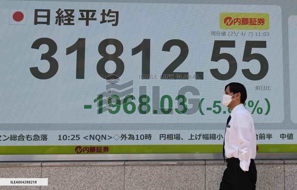 Japanese Stocks Face Plunge in Tokyo - Japan