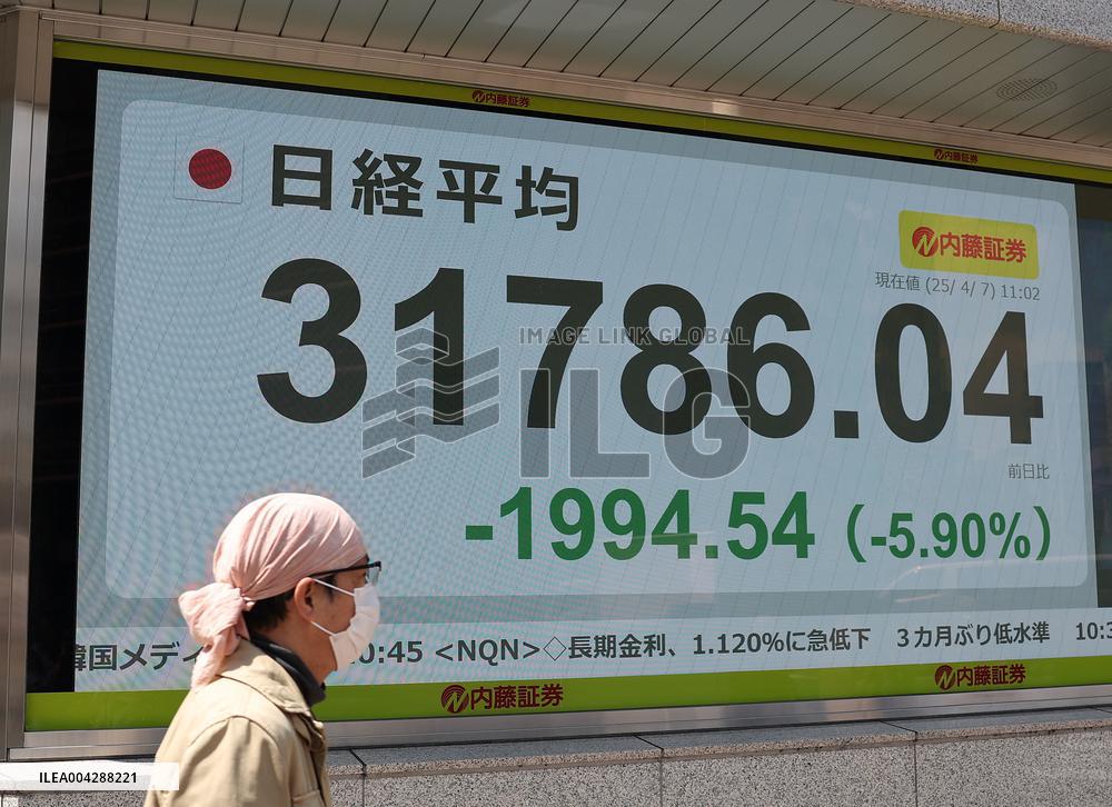 Japanese Stocks Face Plunge in Tokyo - Japan