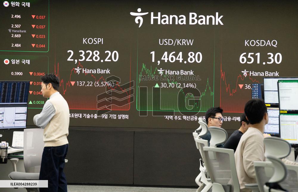 Sharp Decline in Seoul Stocks - South Corea