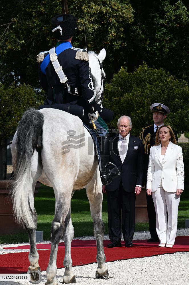King Charles III Meets Giorgia Meloni - Rome