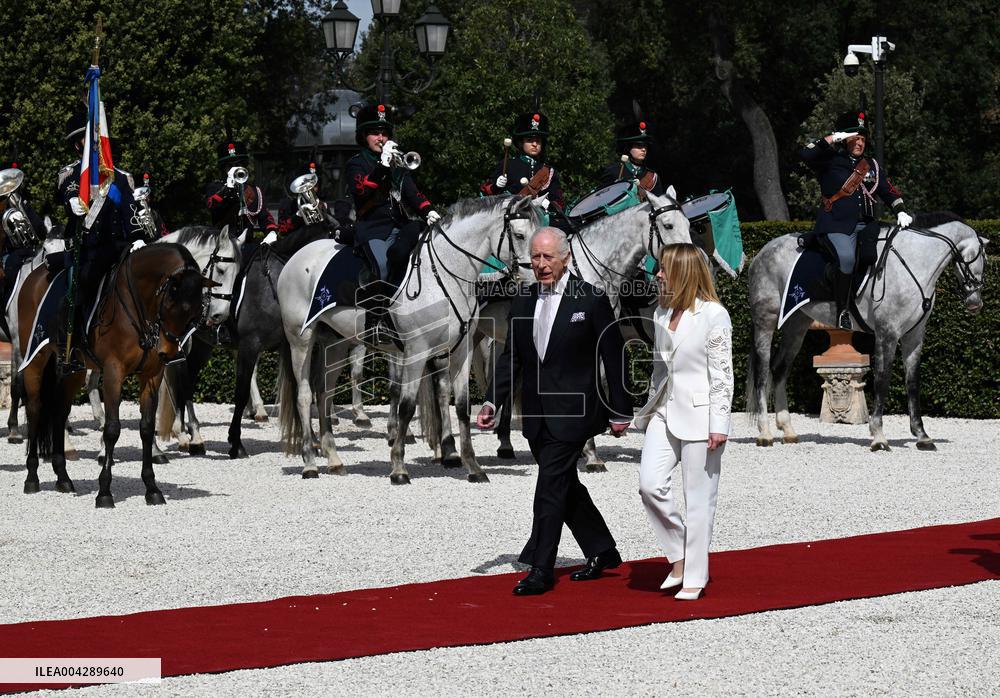 King Charles III Meets Giorgia Meloni - Rome