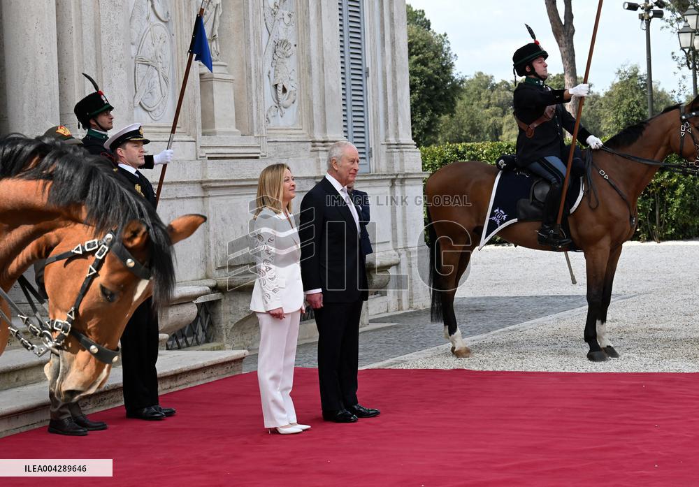 King Charles III Meets Giorgia Meloni - Rome