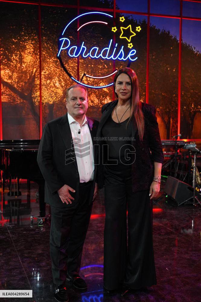Karla Sofía Gascon Guests on Rai 2 Paradise - Naples