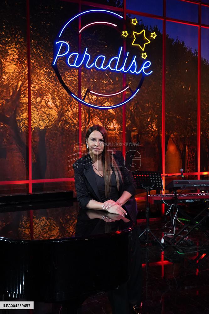 Karla Sofía Gascon Guests on Rai 2 Paradise - Naples